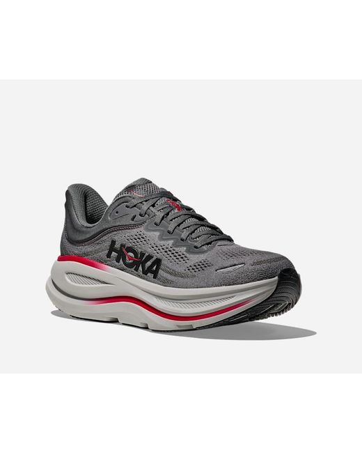 Hoka One One Gray Bondi 9 Road Running Shoes for men