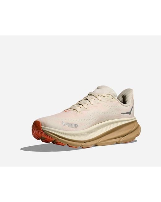Hoka One One White Clifton 9 Gore-tex Road Running Shoes