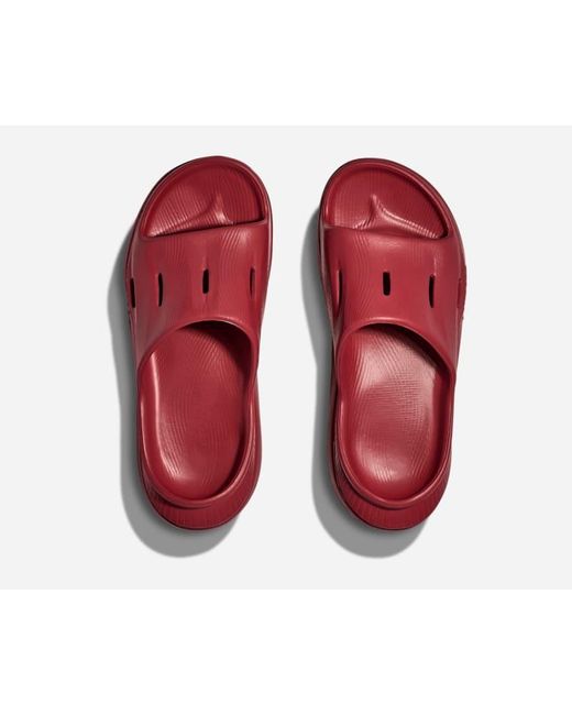 Ora Recovery Slide 3 Chaussures En Taille Hoka One One en coloris Red
