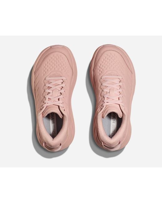 Bondi SR Chaussures pour Femme en Peach Whip/Peach Whip Taille 38 Large | Route Hoka One One en coloris Pink