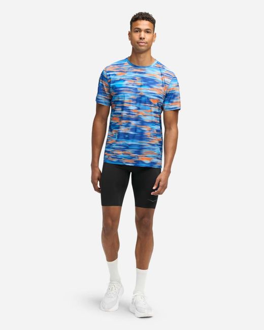 Hoka One One Blue Airolite Short Sleeve Top 2.0 for men
