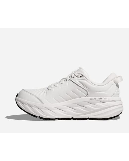 Hoka One One White Bondi Sr Road Running Shoes