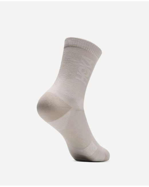 Hoka One One White Merino Trail Crew Run Sock