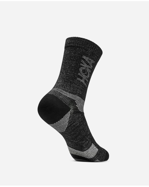 Hoka One One Black Merino Trail Crew Run Sock