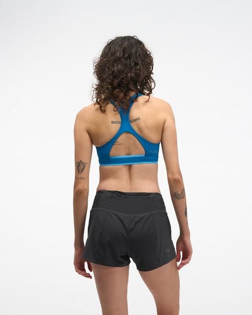 Hoka One One Blue Hupana Sports Bra Removable Cup