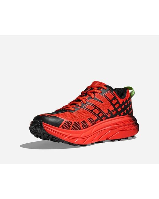 Hoka One One Red Speedgoat 2 Trail Shoes