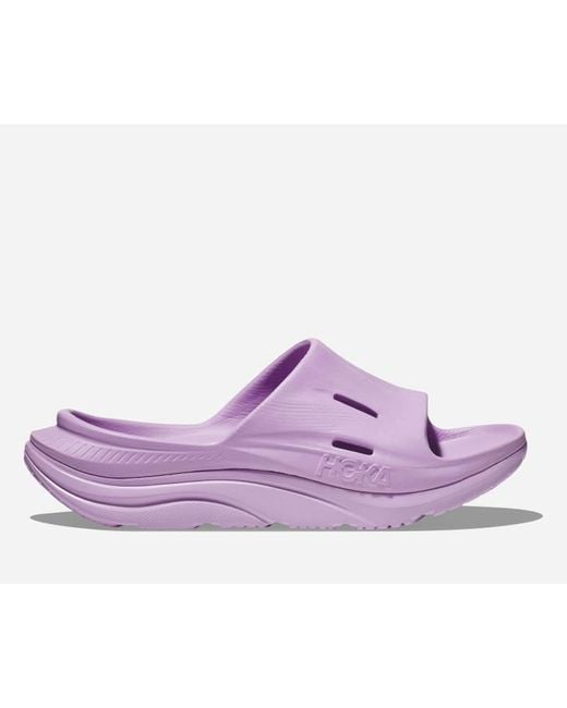 Ora Recovery Slide 3 Chaussures En Taille Hoka One One en coloris Purple