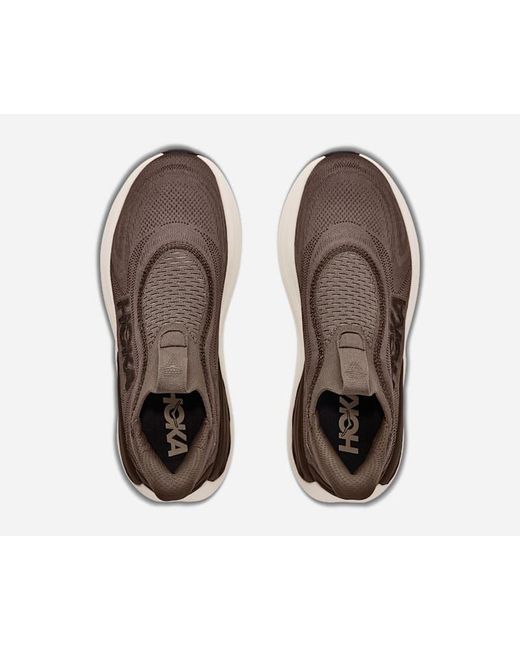 Hoka One One Brown Skyward Laceless Recovery Shoes for men
