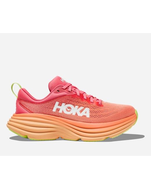 Bondi 8 Chaussures pour Femme en Coral/Papaya Taille 36 2/3 | Route Hoka One One en coloris Pink