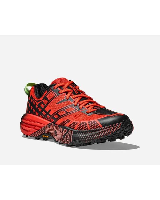 Hoka One One Red Speedgoat 2 Trail Shoes
