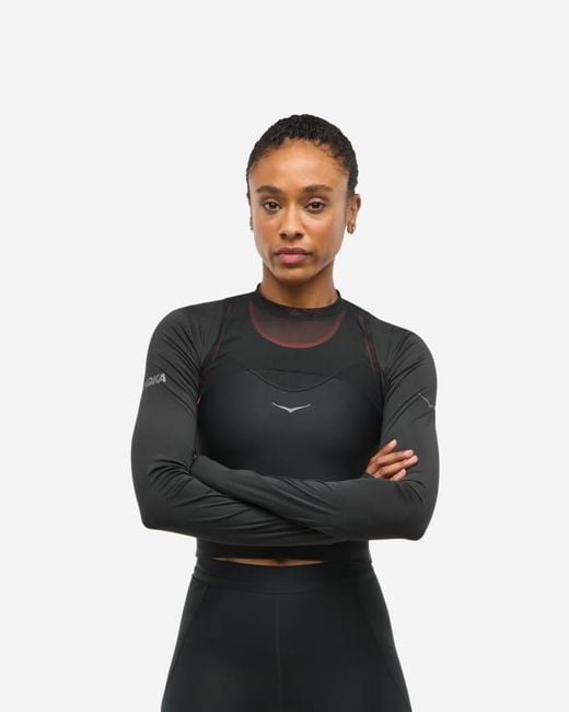 Hoka One One White Race Day Shrug Jacket