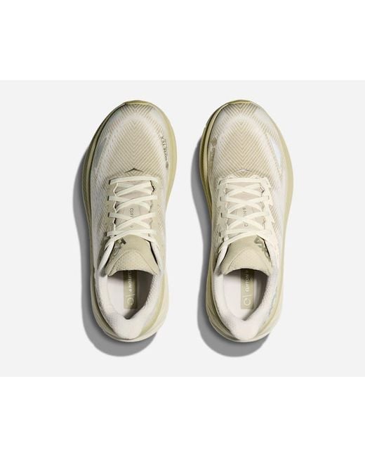 Hoka One One White Clifton 9 Gore-tex Road Running Shoes for men