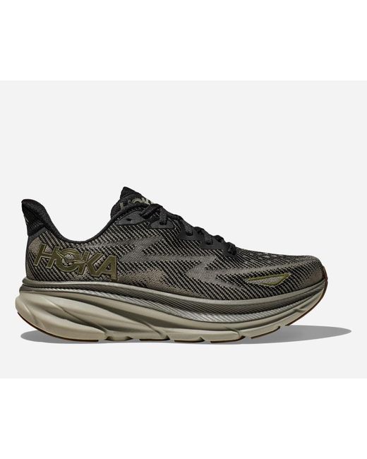 Hoka One One Black Clifton 9 Road Running Shoes for men