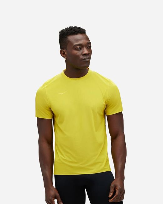 Haut de running Airolite pour Homme en Aura Taille S | T-Shirts À Manches Courtes Hoka One One pour homme en coloris Yellow