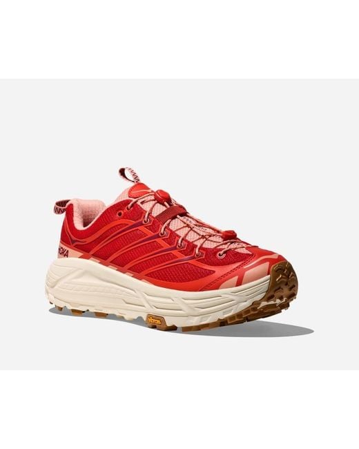 Hoka One One Red Tomato Vermillion Mafate Three2 Trainer