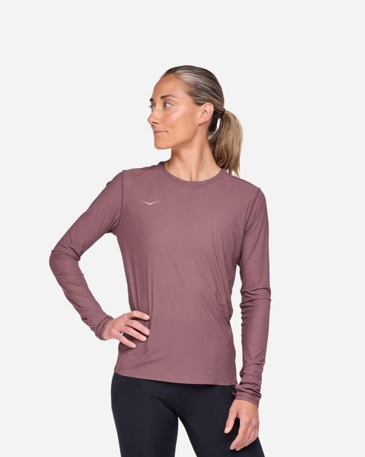 Hoka One One Purple Airolite Run Long Sleeve Top
