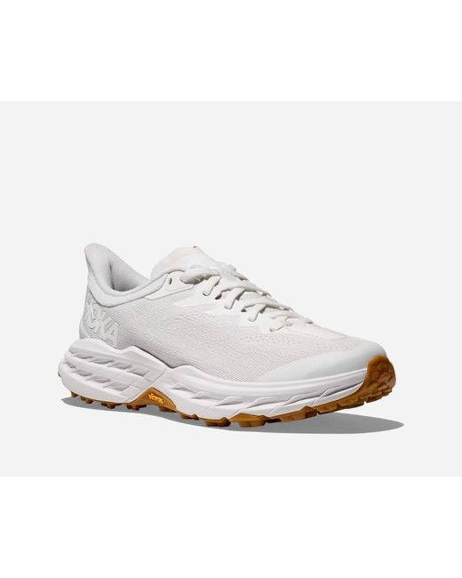 Hoka One One White Speedgoat 5 Trail Shoes for men