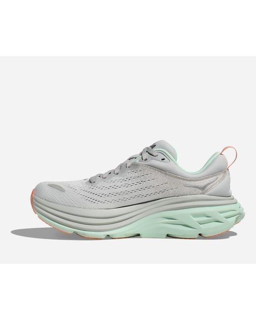 Hoka One One Gray Bondi 8 Running Shoes