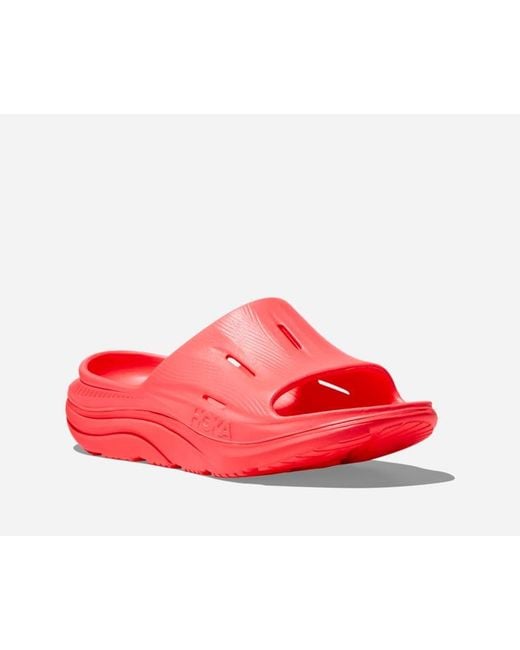 Hoka One One Red Ora Recovery Slide 3