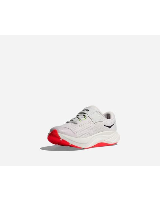 Hoka One One White Kid's Rincon 4 Road Running Shoes