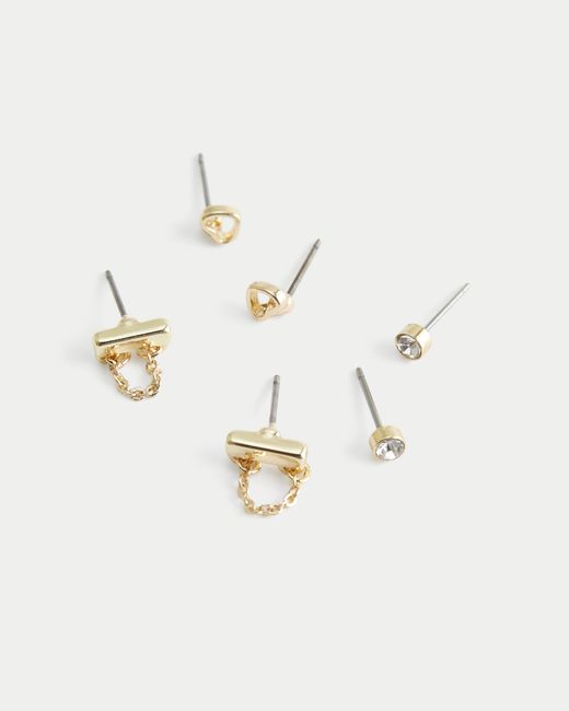 Hollister Natural Bar Stud Earring 3-pack