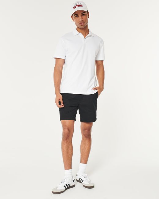 Hollister Black Twill Pull-on Shorts 7" for men