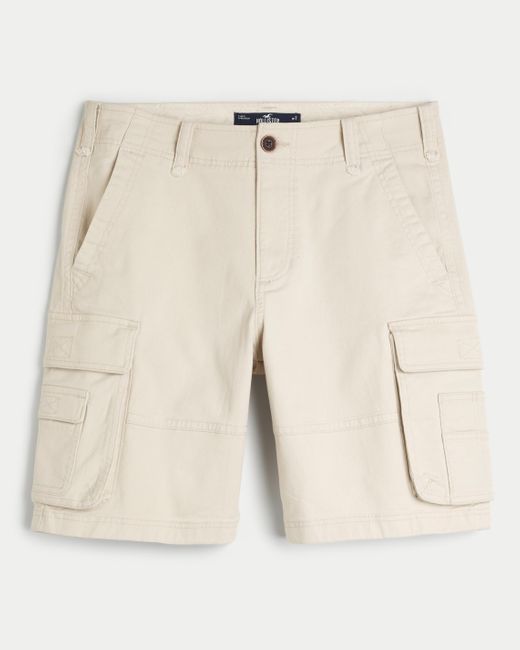 Hollister Cargo Shorts, 10" in Natural für Herren