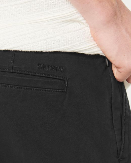 Hollister Flat-Front Shorts aus Twill, 23 cm in Black für Herren