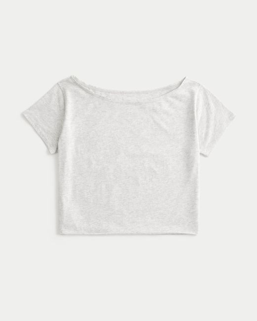 Hollister White Easy Off-the-shoulder T-shirt