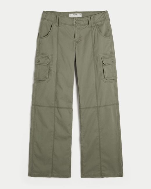 Hollister Natural Adjustable Waist Low-rise Baggy Cargo Pants