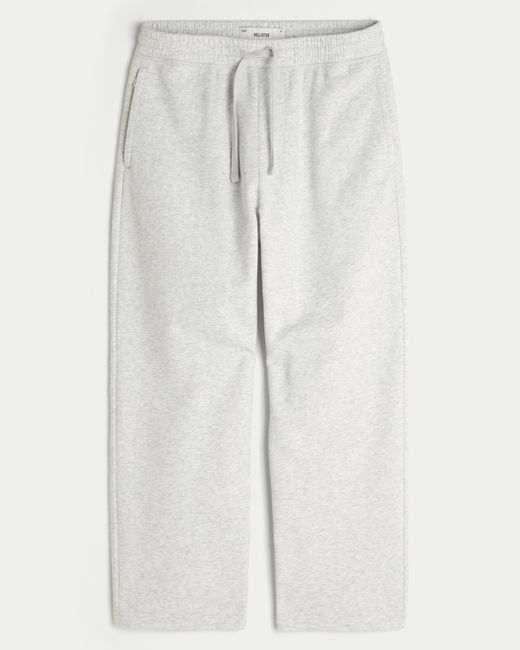 Hollister White Super Baggy Logo Sweatpants for men