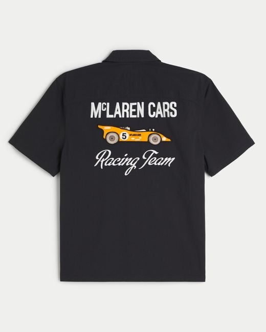 Hollister Kastig geschnittenes Workwear-Hemd mit McLaren-Grafik in Black für Herren