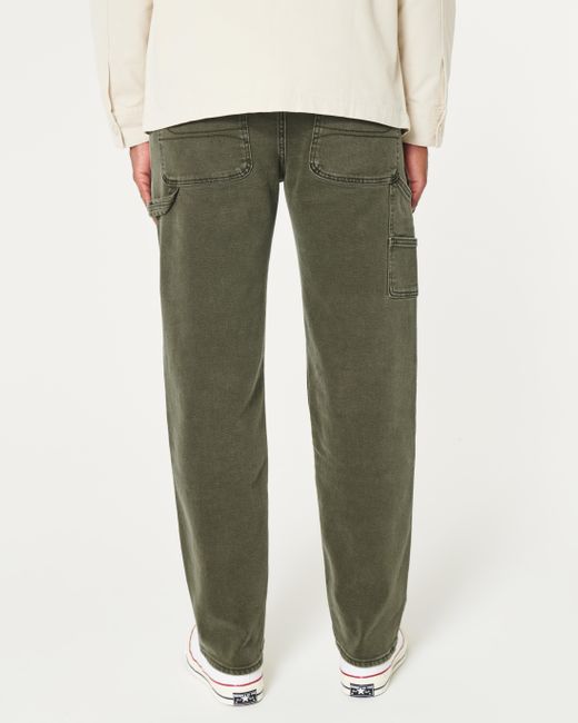 Hollister Olivgrüne Loose Jeans im Carpenter-Style in Green für Herren