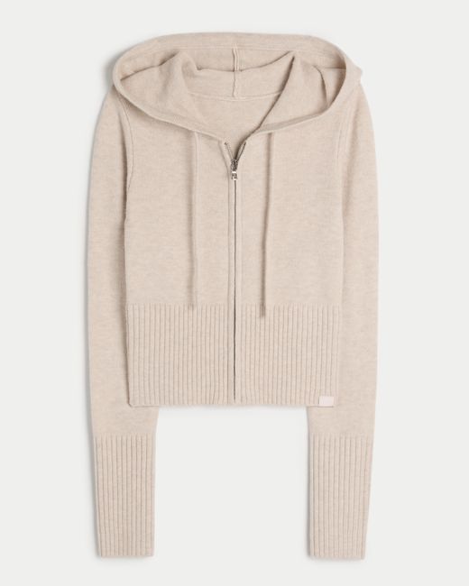 Cropped zip up hoodie hollister hotsell