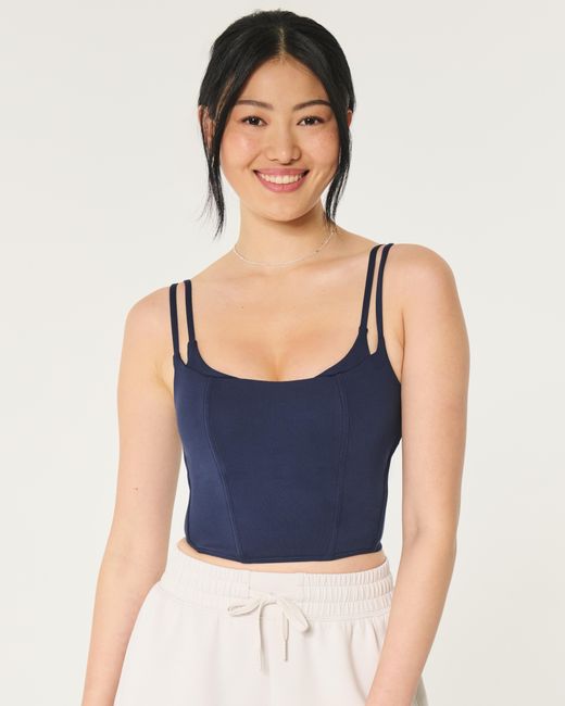 Hollister Blue Gilly Hicks Active Recharge Layered Corset Top