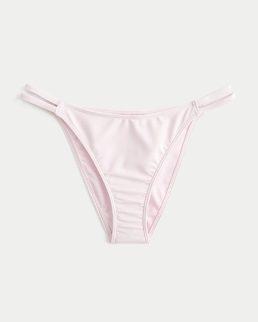 Hollister Pink Double Strap Cheeky Bikini Bottom