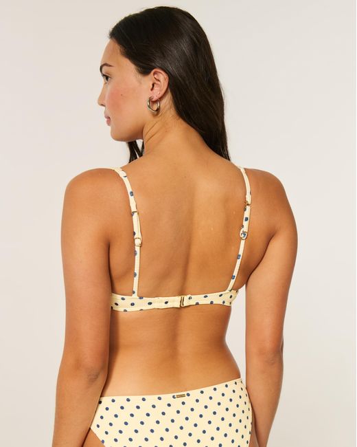 Hollister Metallic High Apex Ribbed Underwire Bikini Top