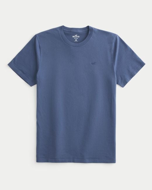 Hollister T-Shirt mit Rundhalsausschnitt und Symbol in Blue für Herren