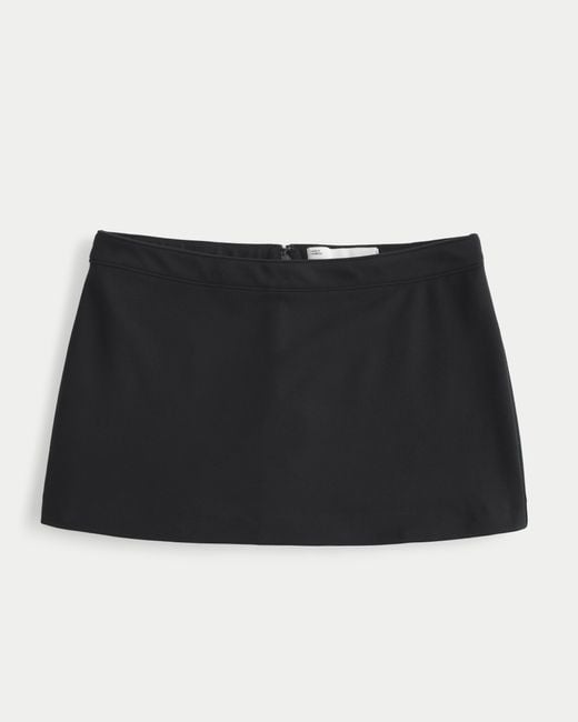 Hollister Black Ponte A-line Mini Skort