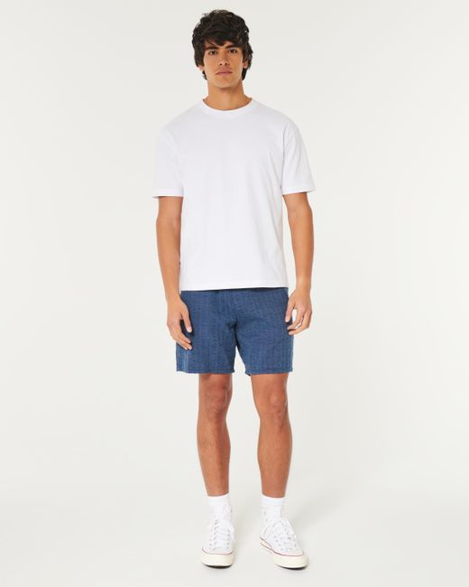 Hollister Blue Woven Shorts 7" for men