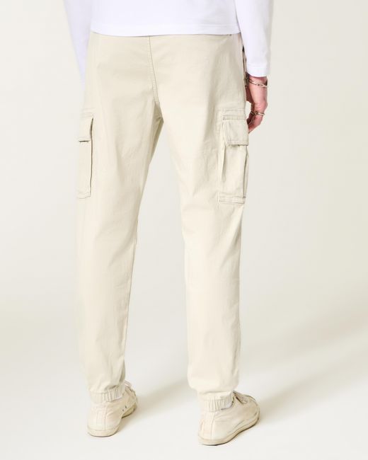Hollister Natural Relaxed Cargo Joggers for men