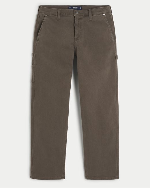 Hollister Gray Brown Loose Carpenter Jeans for men
