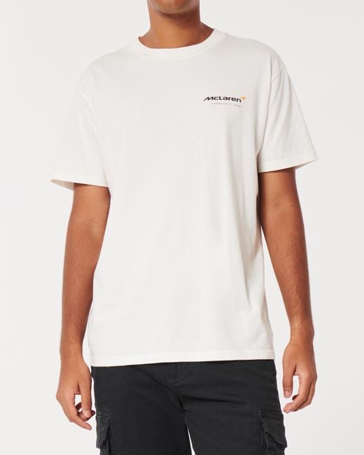 Hollister Relaxed Mclaren Graphic Tee in White for Men