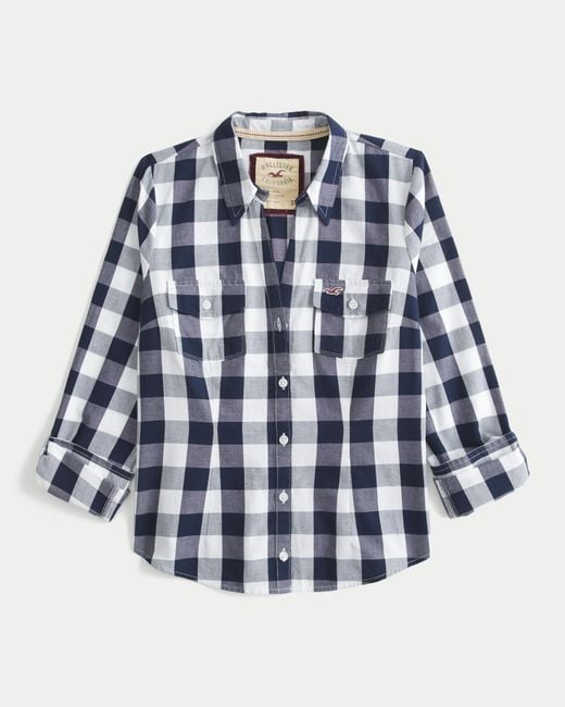 Hollister Blue Oxford Icon Shirt
