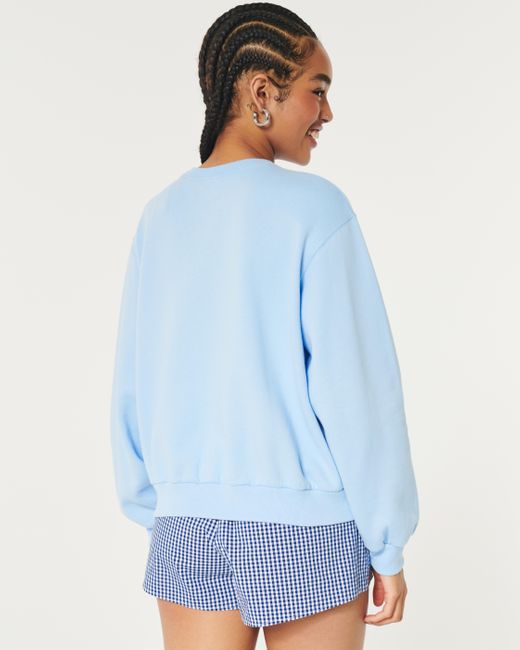 Hollister Blue Lässiges Sweatshirt mit Rundhalsausschnitt und Siesta Key-Grafik