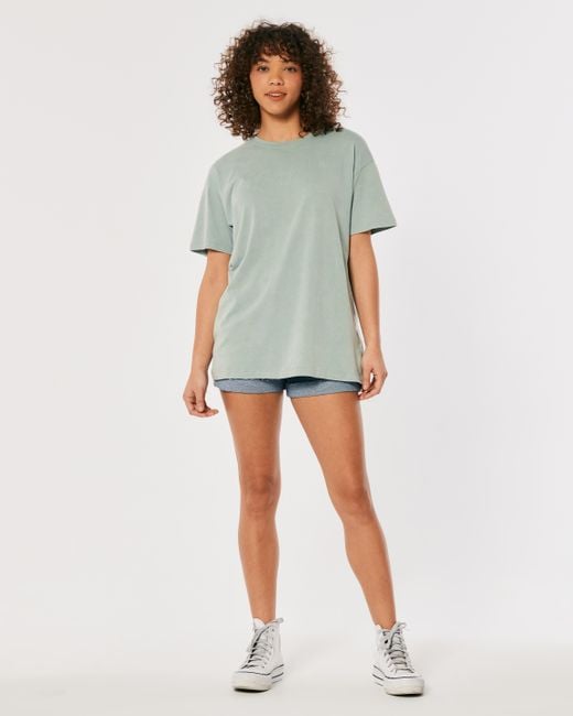 Hollister Oversized Crew T shirt in Green Lyst UK