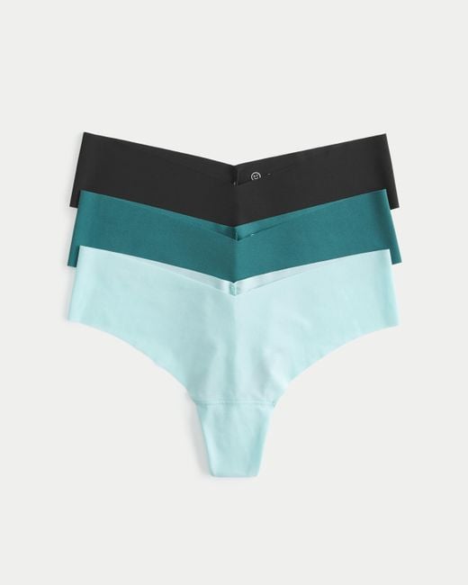 Hollister Blue Gilly Hicks No-show Thong Underwear 3-pack