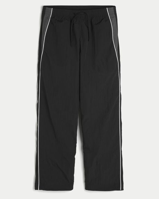 Hollister Black Baggy Track Pants for men