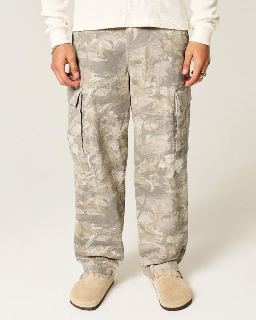Hollister Multicolor Camo Skater Baggy Cargo Pants for men