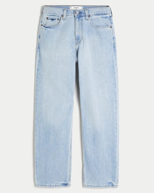 Hollister Light Wash Baggy Jeans in Blue for Men Lyst UK